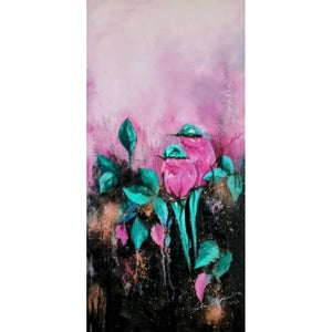 Pink Birds Painting by Smita Sonthalia