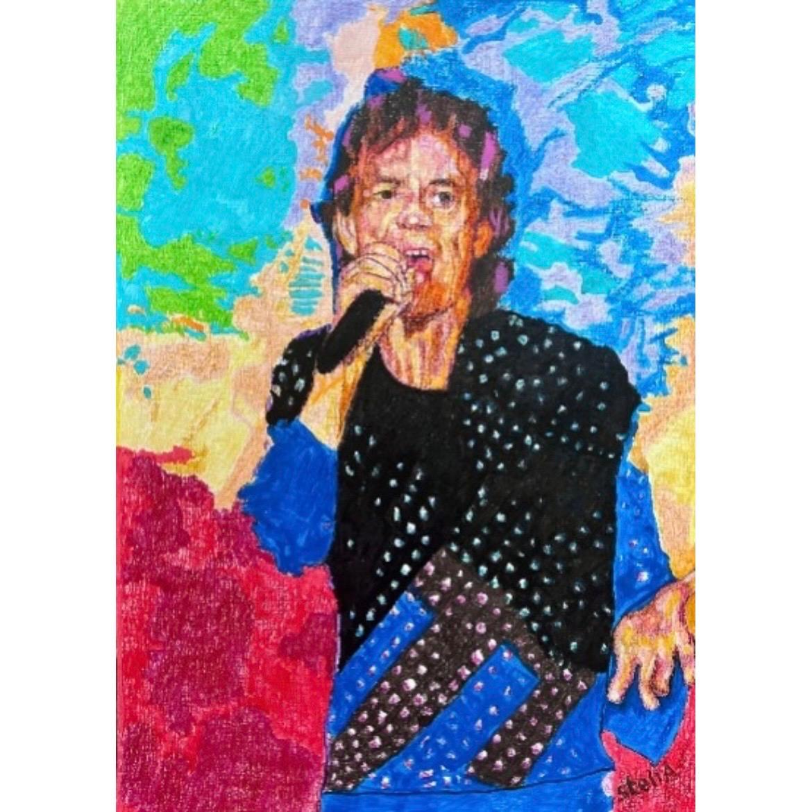 Mick Jagger Rolling Stones portrait by Stella Tooth