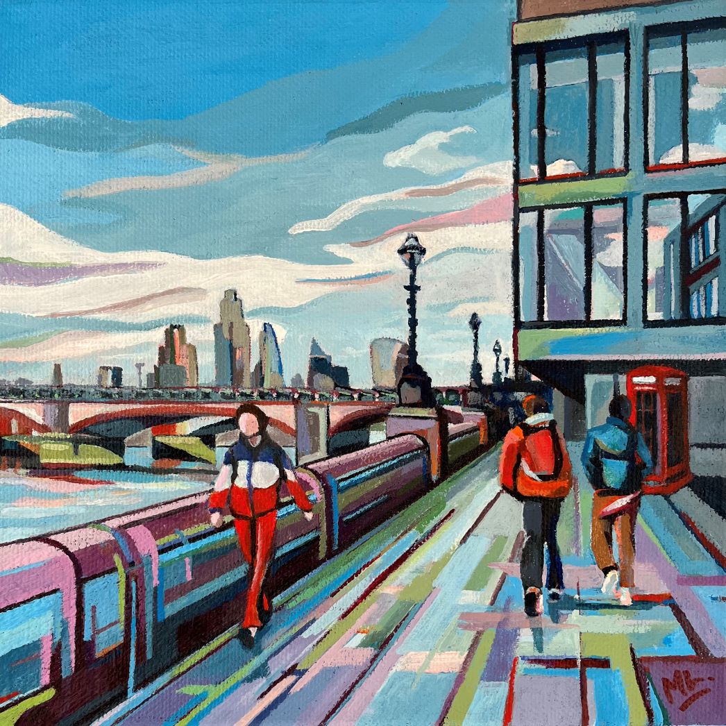 The Queen's Walk, South Bank by Mary Leach