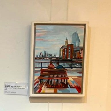 The Bench, View of the Oxo Tower, London by Mary Leach