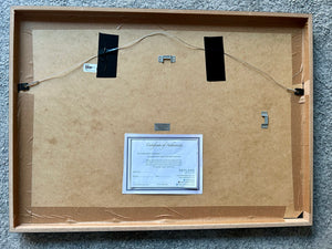 Back of artwork Mixed media on paper artwork of Whoopee Band Richard White and Malcolm Sked by Stella Tooth 