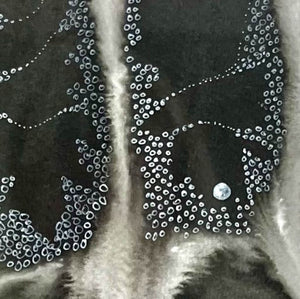 A close up of WHISPERING III original artwork using acrylic inks by London based artist Linda Jenkins
