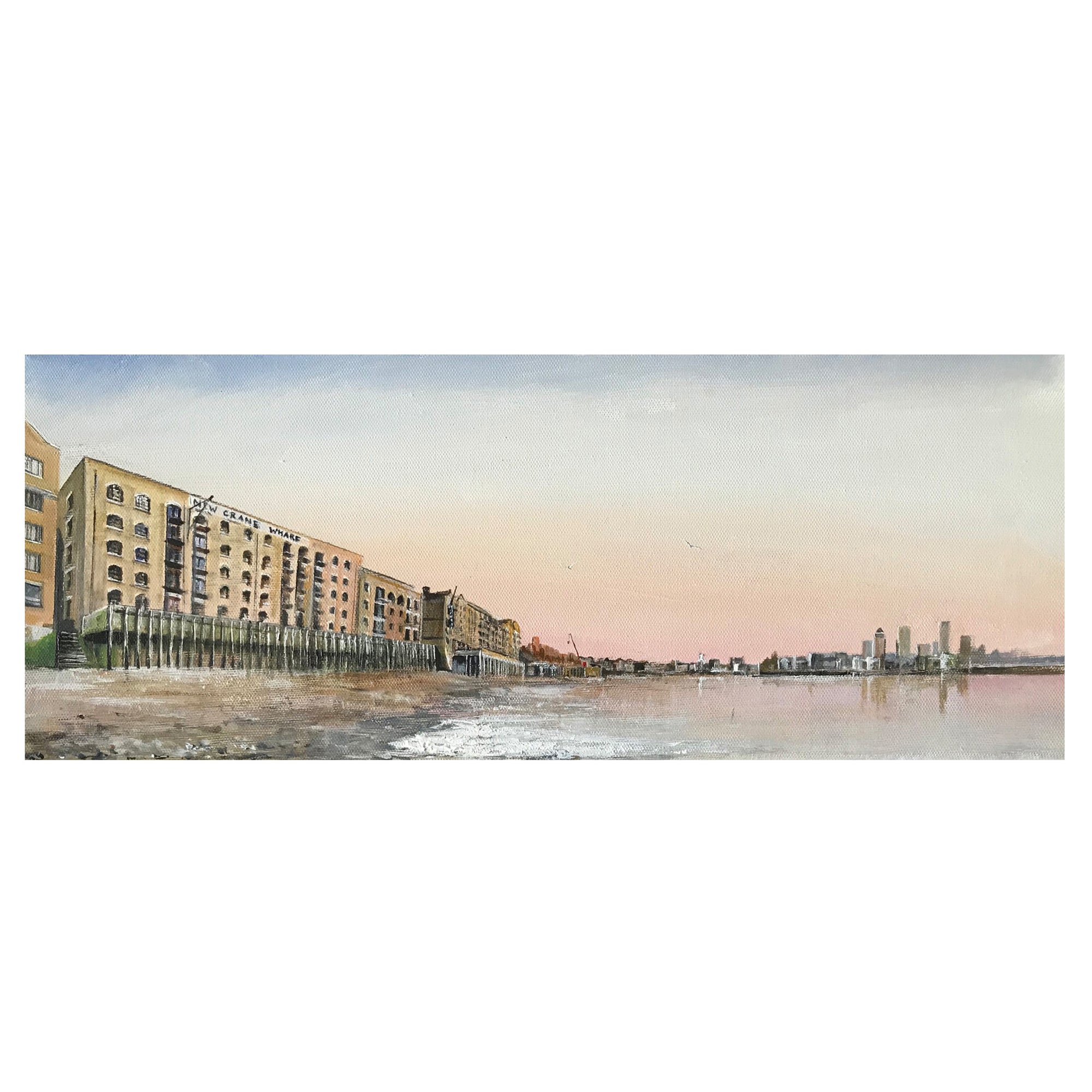 The Thames from Wapping Foreshore by Ed J Bucknall — Fine Art Print