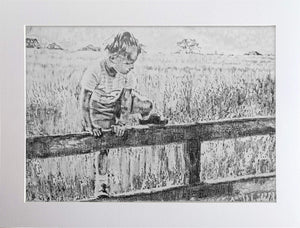 A Shropshire Lad Pencil on Paper Artwork by Stella Tooth Display