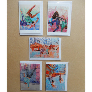 A Variety Pack of Acrobat Blank Art Cards by Stella Tooth