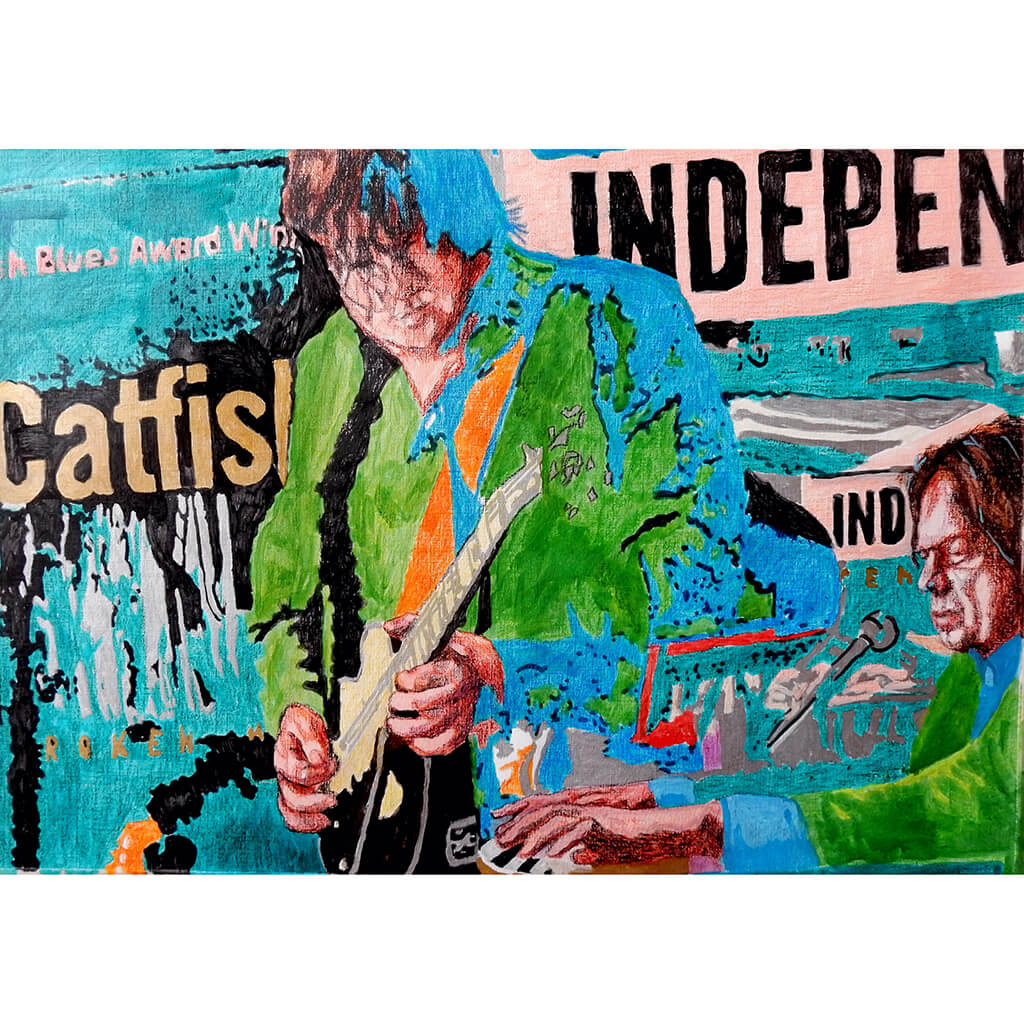 Catfish at the Half Moon Putney Mixed Media on Paper by Stella Tooth Artist