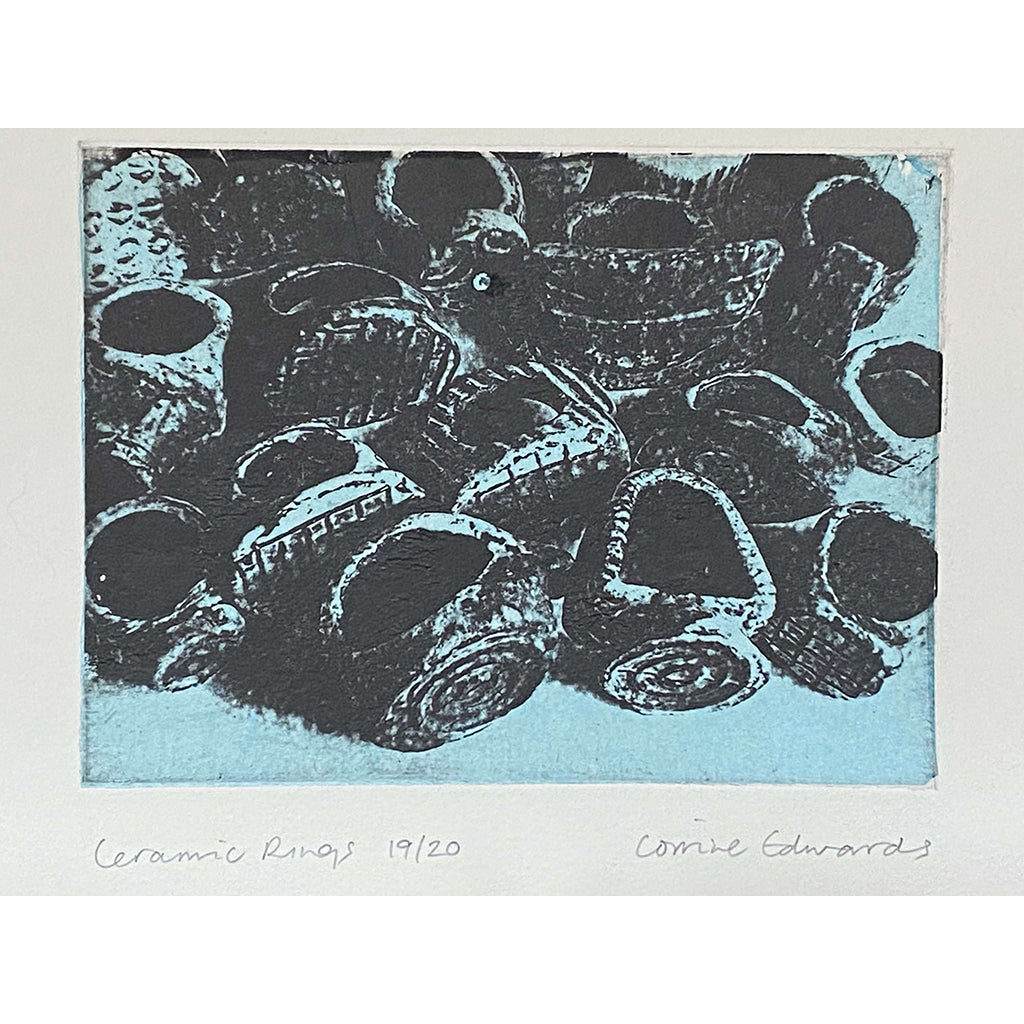 Ceramic rings by Corrine Edwards