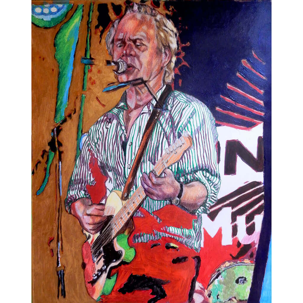 Chris Jagger at The Brentham Club by Stella Tooth Mixed Media Art
