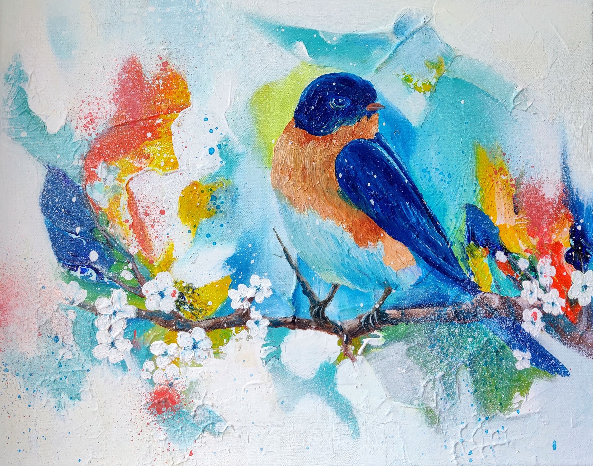 Cielo Azul Para Volar bird painting by Smita Sonthalia
