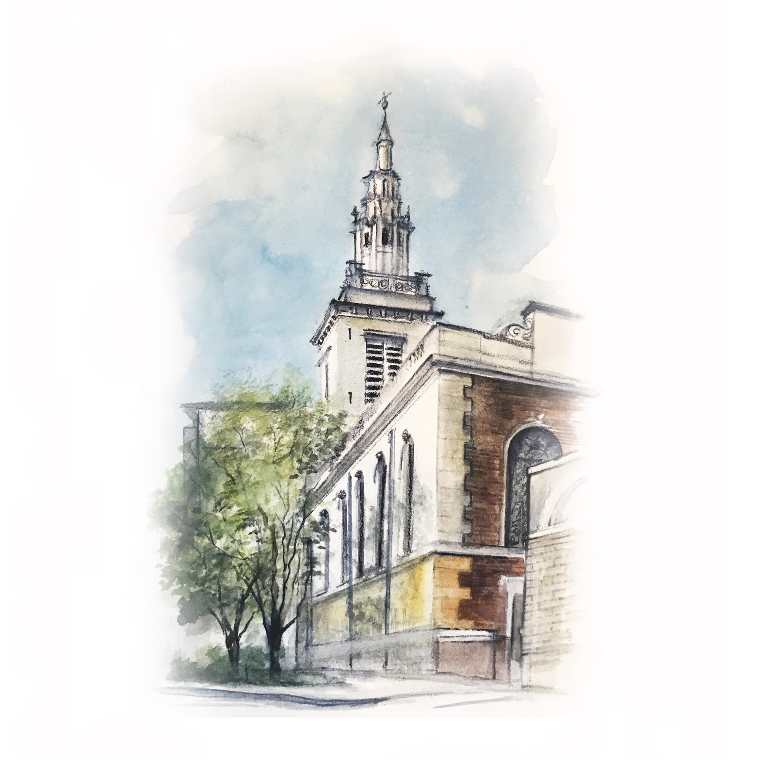 St Michael, Paternoster Royal, London by Ed J Bucknall — Fine Art Print