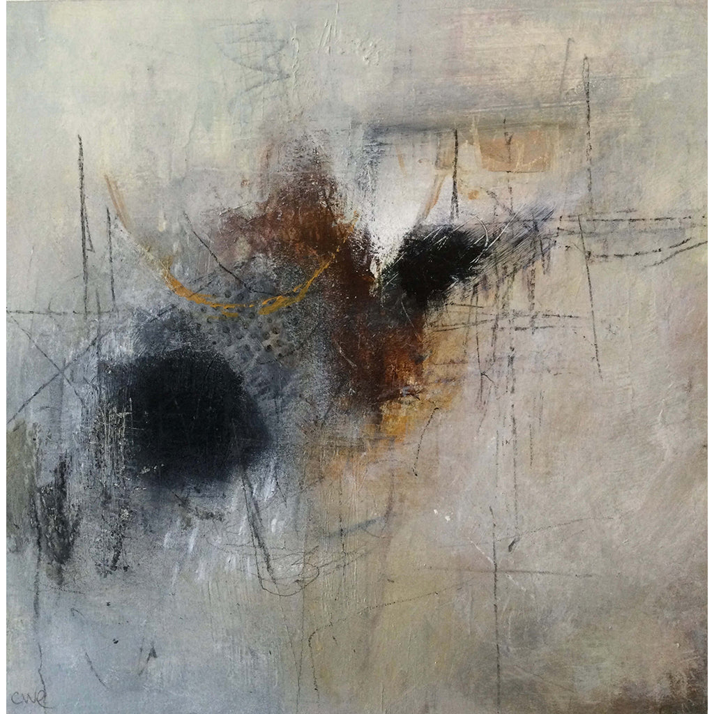 Coastal Series III original acrylic artwork by South East London artist Carol Edgar presented in an off white mount