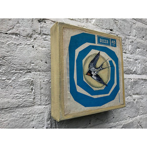 Decca Swallow by Sarita Keeler original acrylic mixed media artwork by Sarita Keeler