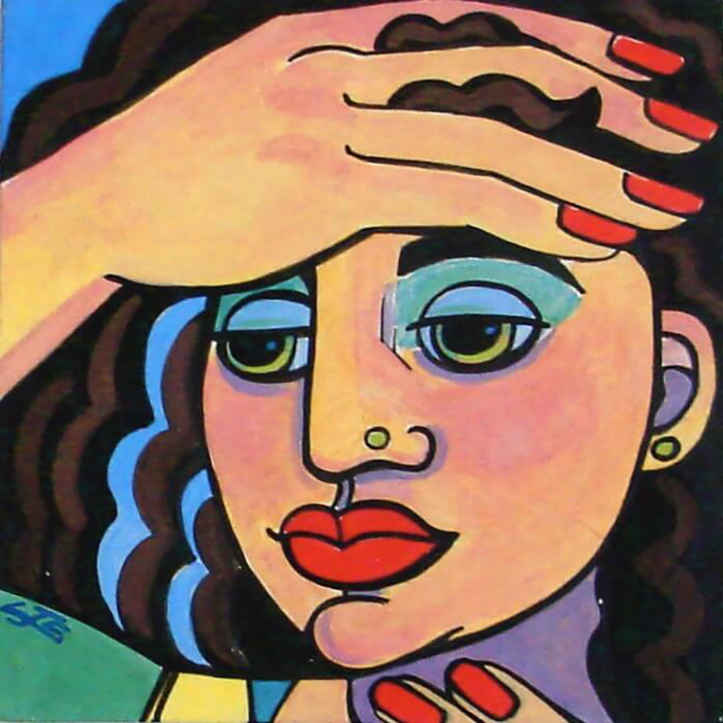 Diva by Linda Samson ceramic tile painting