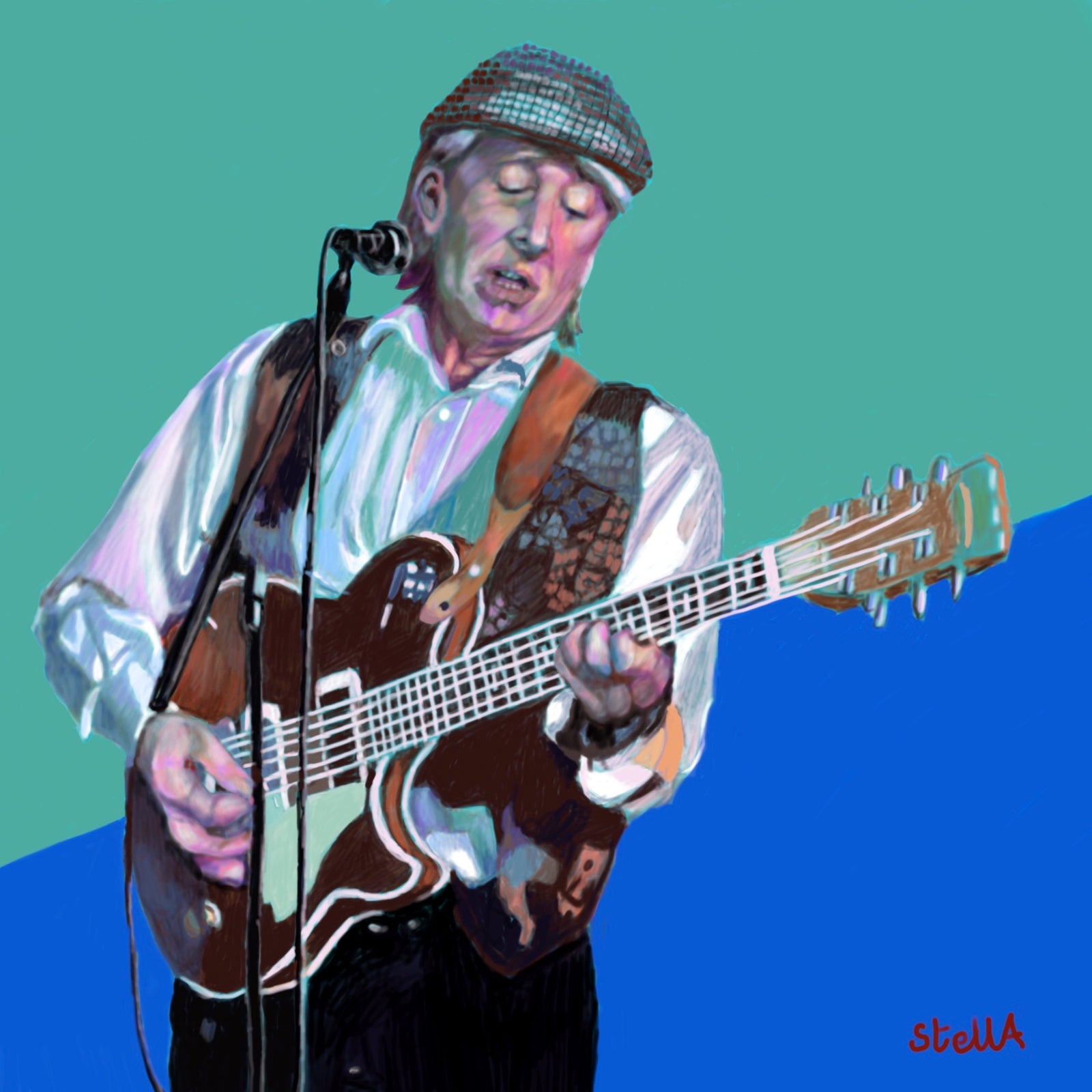 Don Craine Downliners sect digital painting by Stella Tooth artist