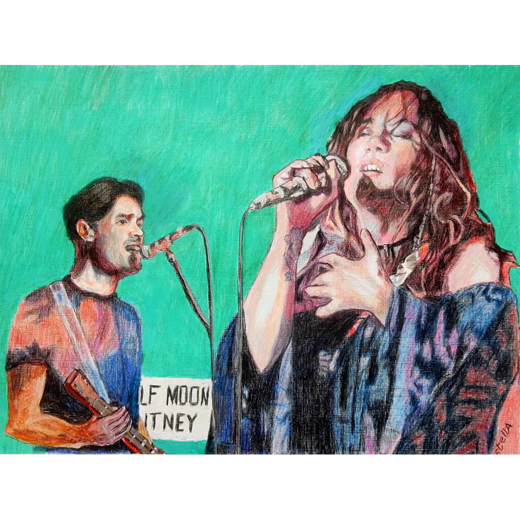 Du Bellows mixed media on paper by Stella Tooth