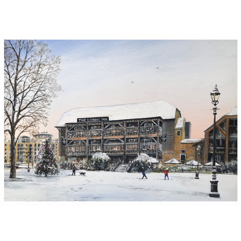 The Dicken’s Inn, St Katharine Docks.  Signed Giclée fine art print by Ed J Bucknall