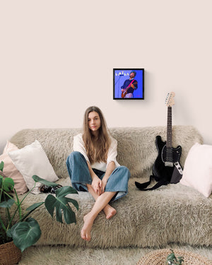 Eric Clapton digital painting by Stella Tooth room view