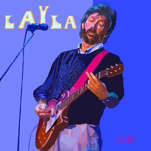 Eric Clapton digital painting by Stella Tooth inspired by photo by Sol N'Jie