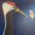 Eternity by Helen Trevisiol Duff acrylic on canvas painting of red crowned crane birds detail of bird head 