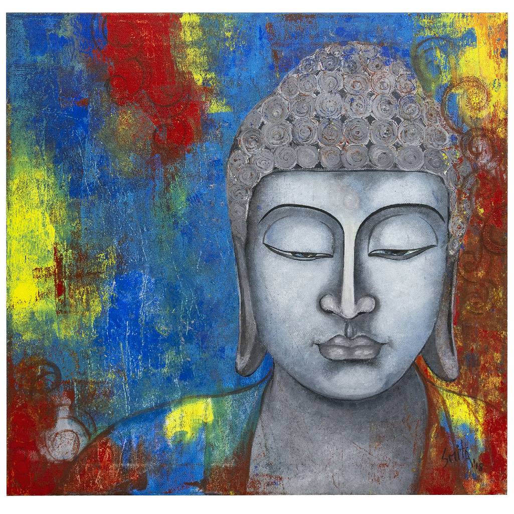 Art print of Existence - Buddha Painting by Smita Sonthalia
