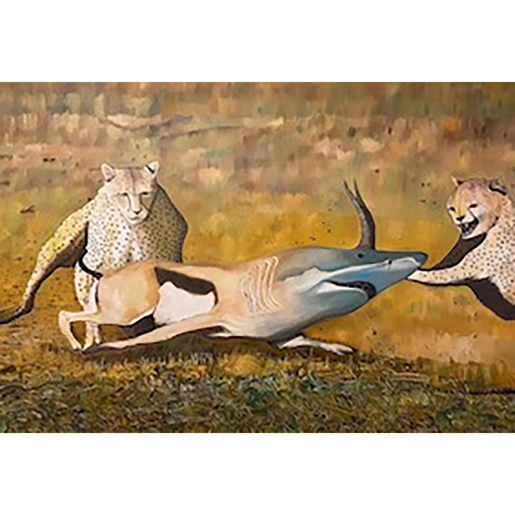 Fish Out Of Water by Lindsay Pickett original oil on linen painting of animals