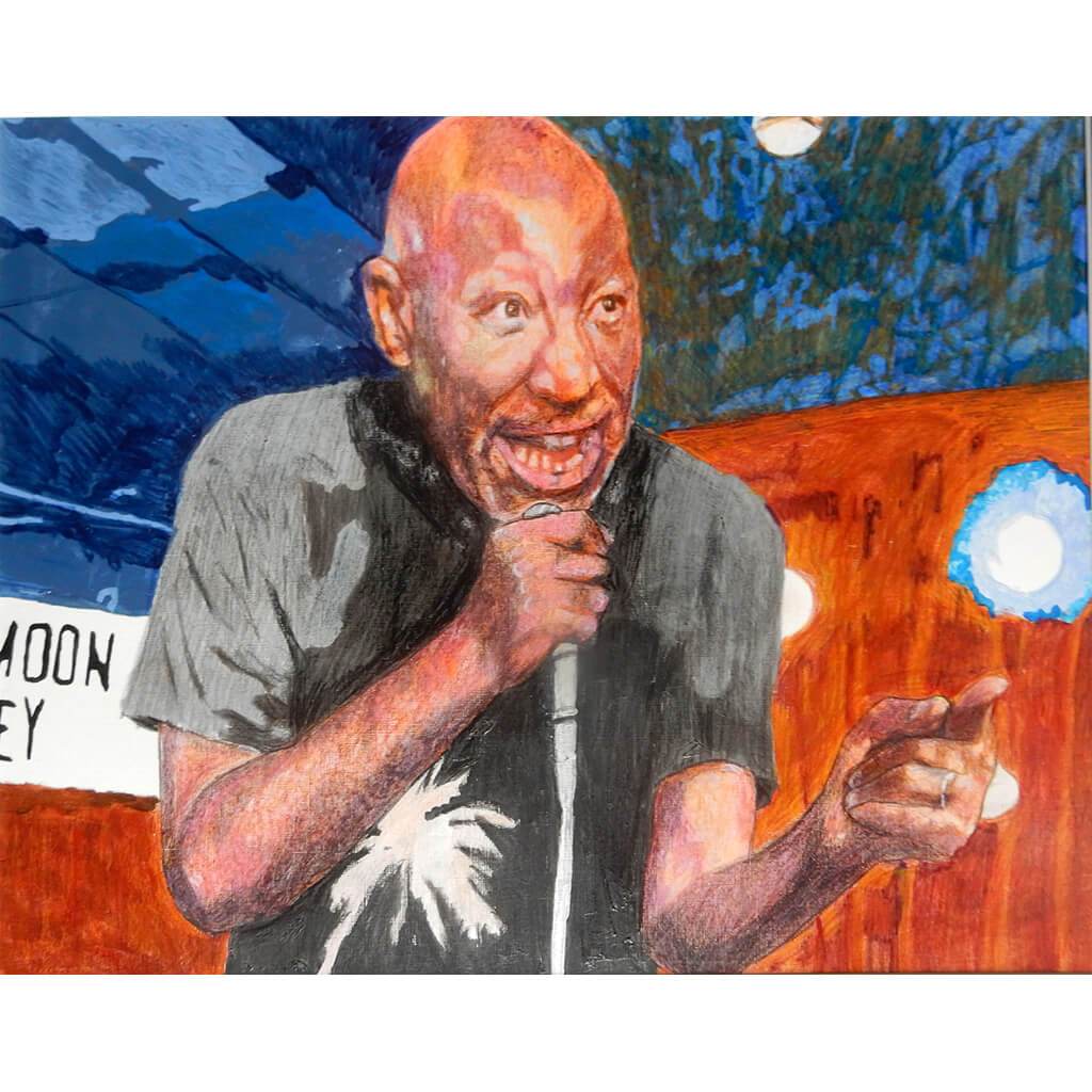 Geno Washington mixed media on paper by Stella Tooth