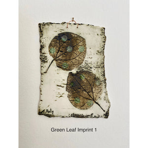 Green Katsura Leaf Imprints By Ruty Benjamini