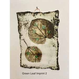 Green Katsura Leaf Imprints By Ruty Benjamini