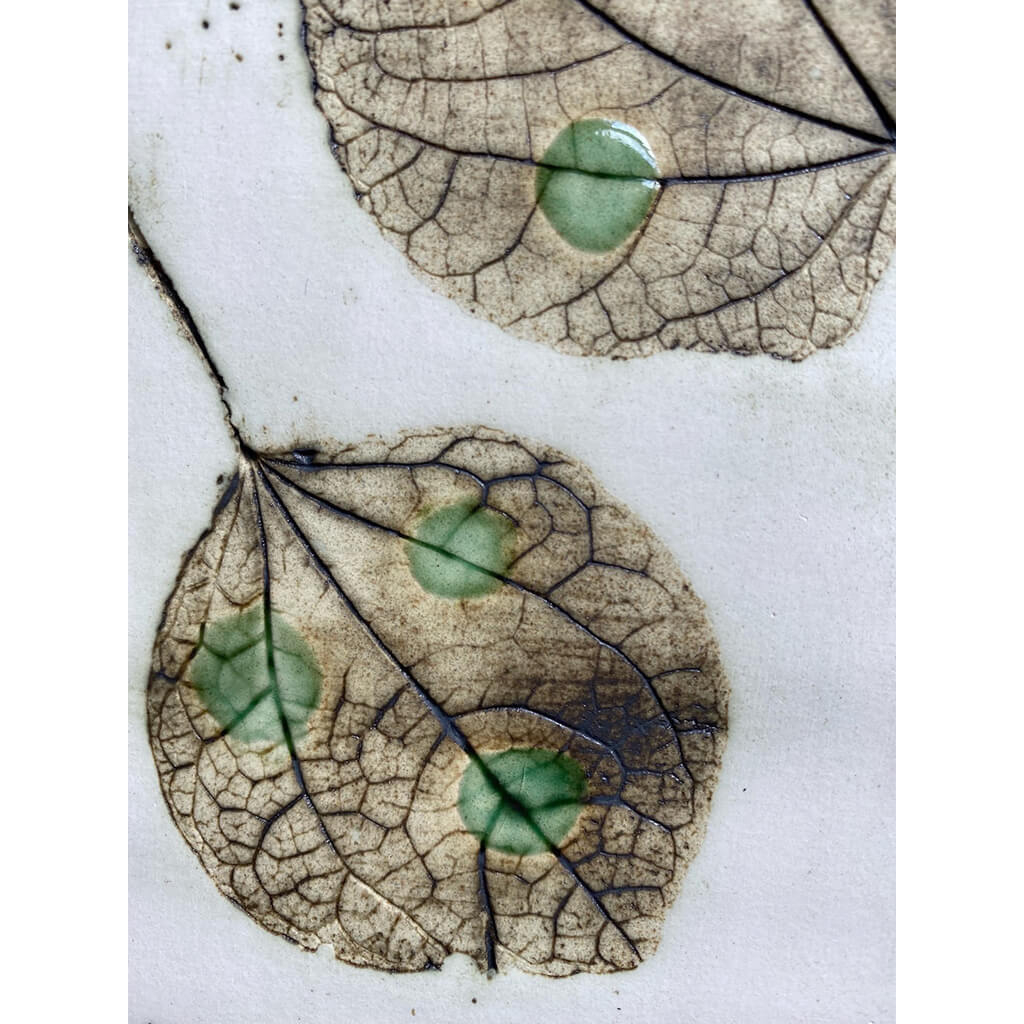 Green Katsura Leaf Imprints By Ruty Benjamini