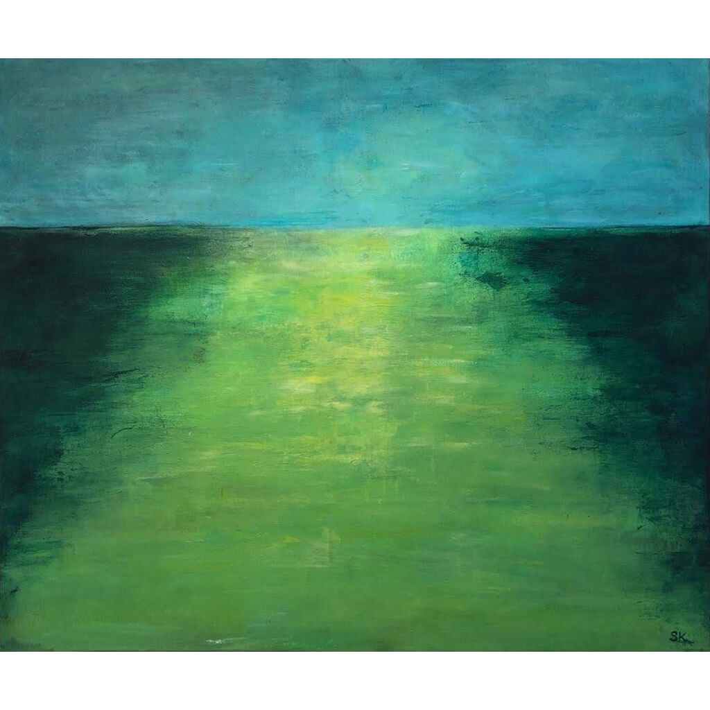 Green Landscape by Sarita Keeler Acrylic Painting