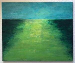 Green Landscape by Sarita Keeler Acrylic Painting Full