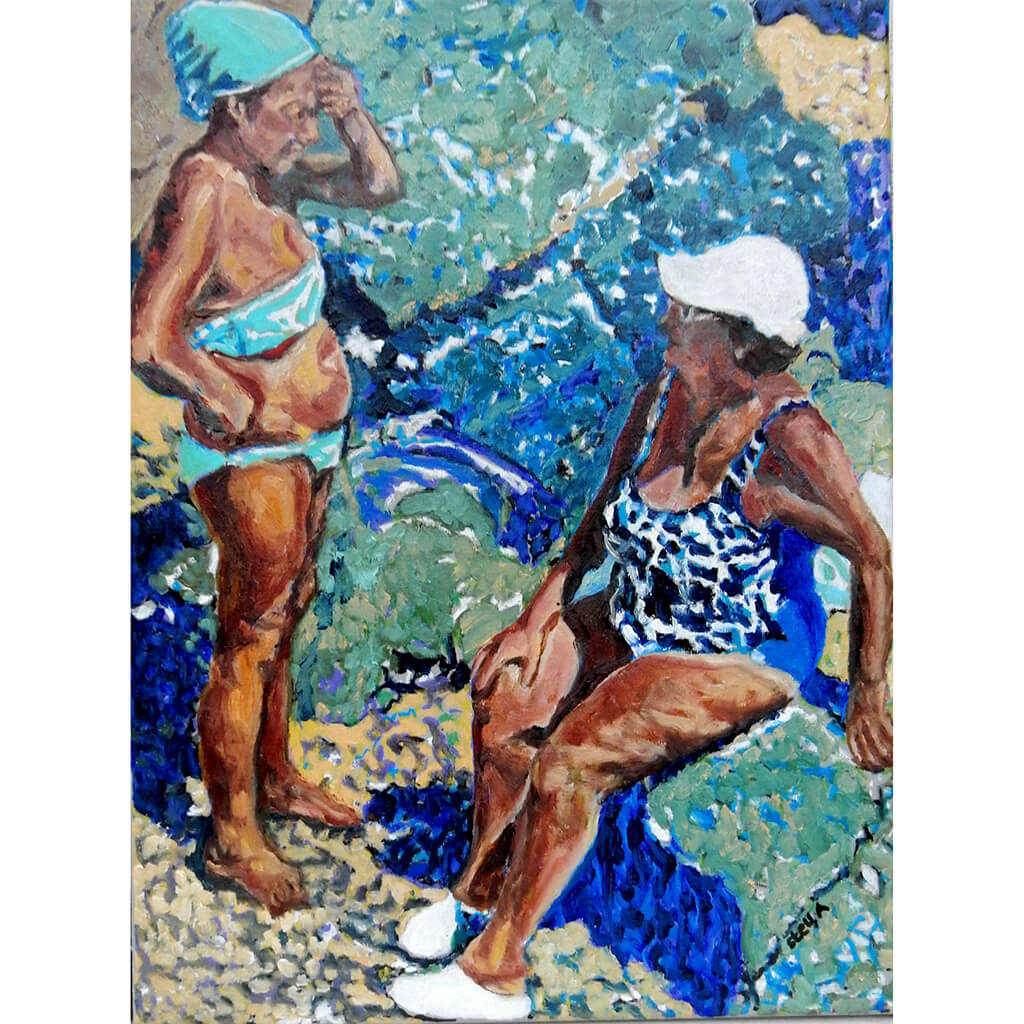 Here comes the sun oil on canvas by Stella Tooth artist