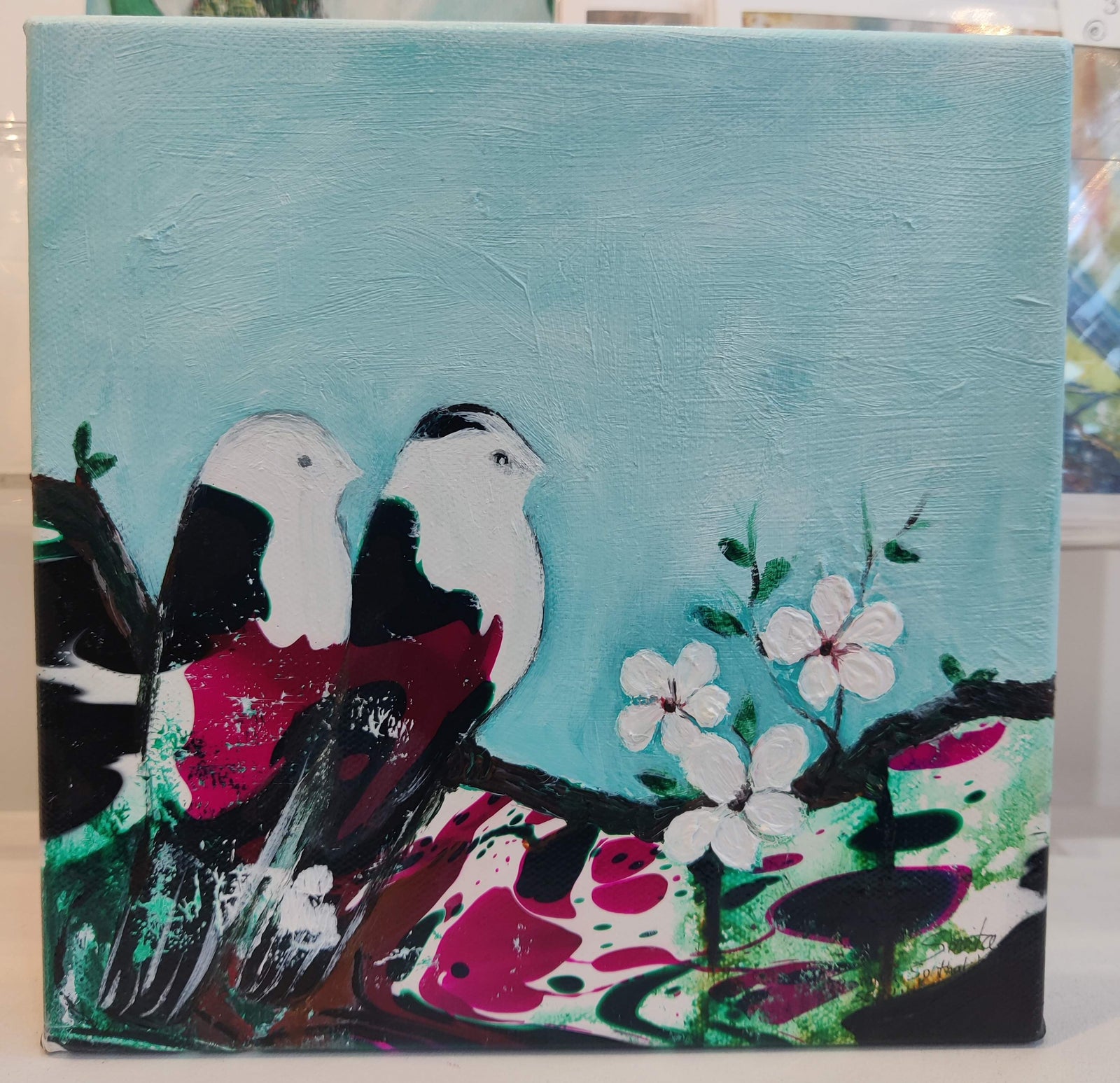 Cerca del Mar an original acrylic painting by Smita Sonthalia