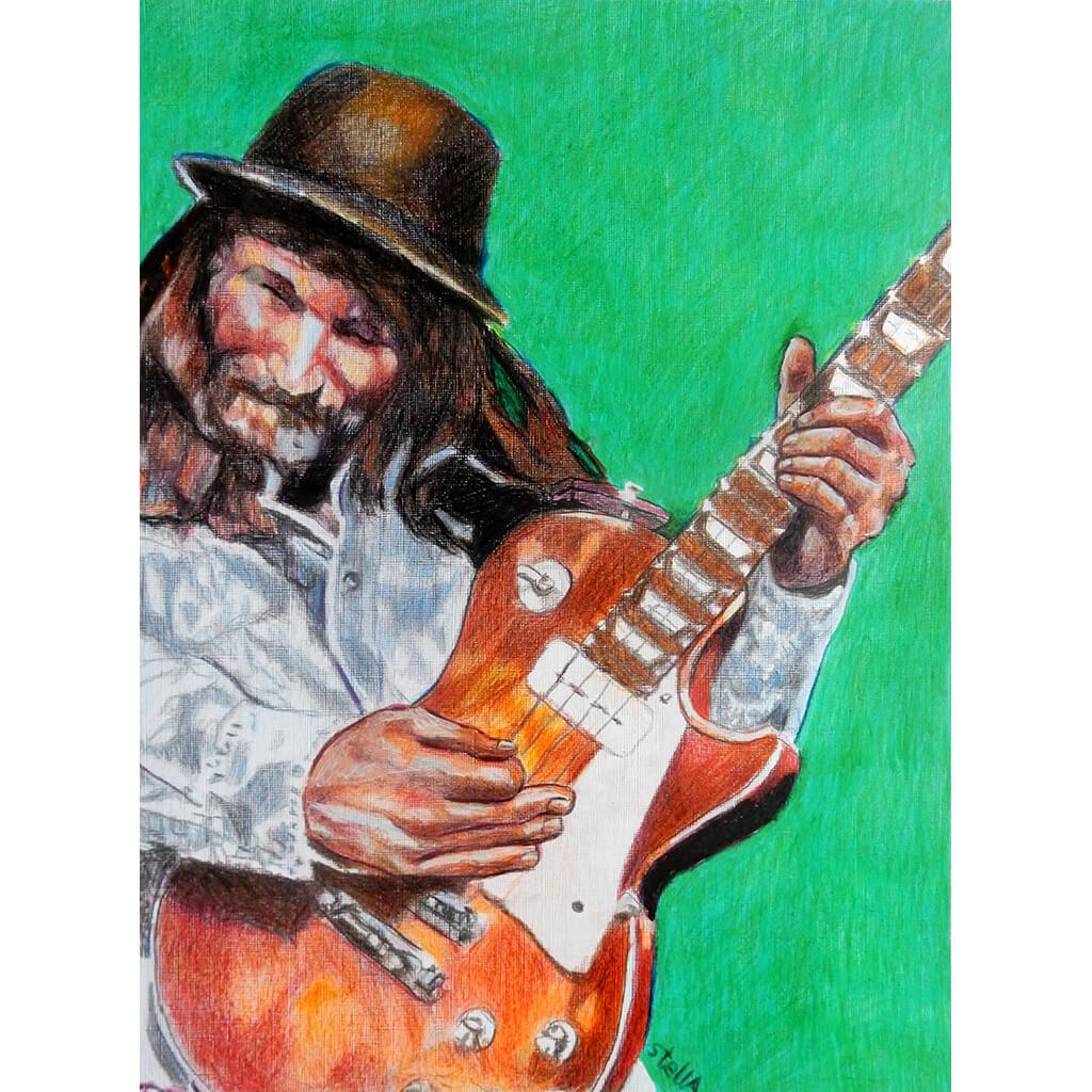 Jack J Hutchinson mixed media on paper by Stella Tooth