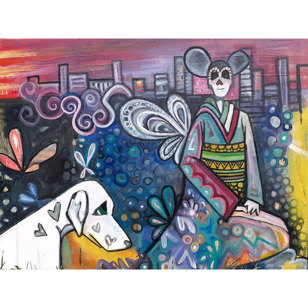 Japanese Funk by Wilf Frost Artist Oil on Canvas