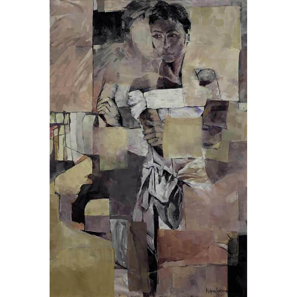 Purple Woman by Kalpna Saksena original oil painting or giclee fine art print