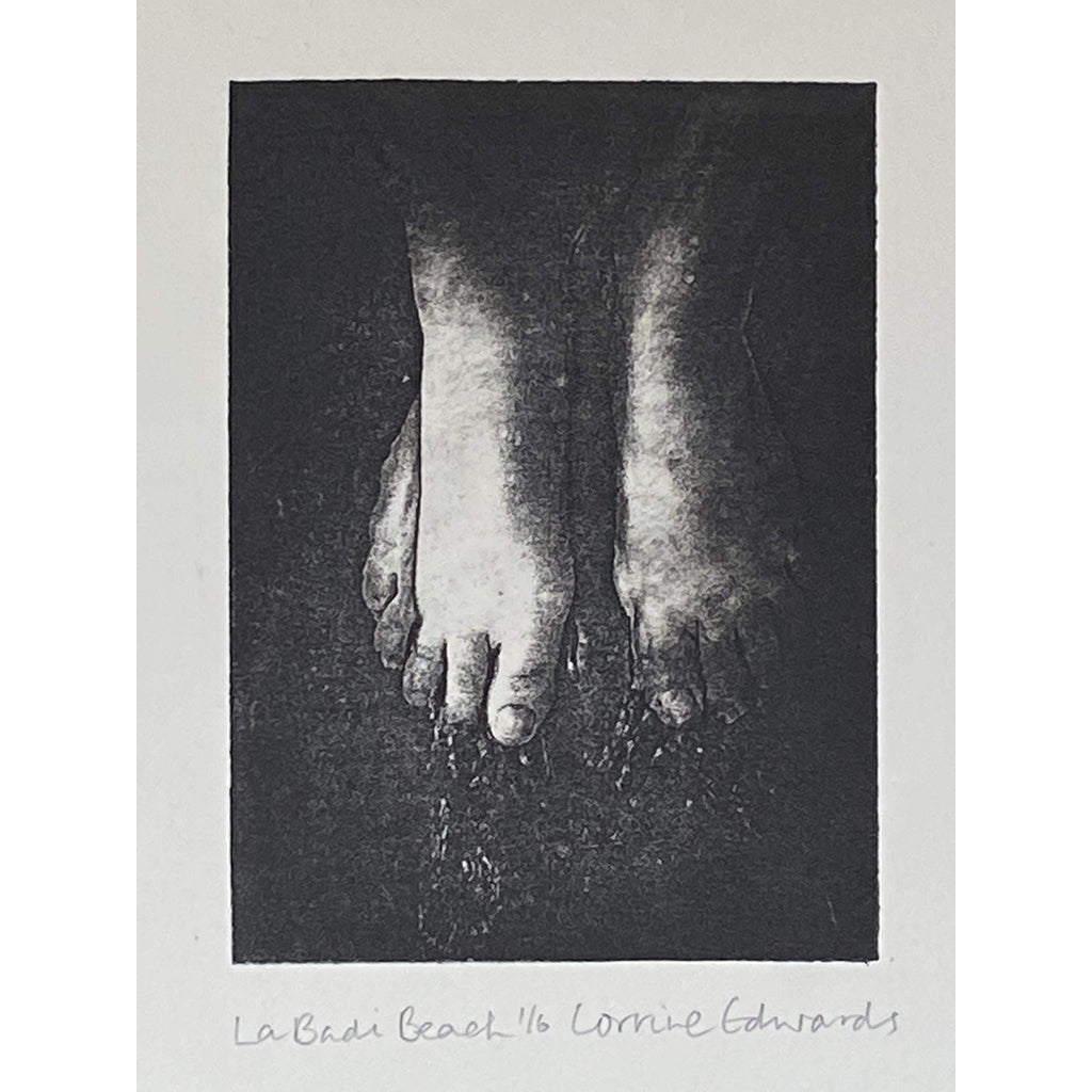 Labadi Beach Ghana limited edition photo etching on cream Somerset paper by Corrine Edwards