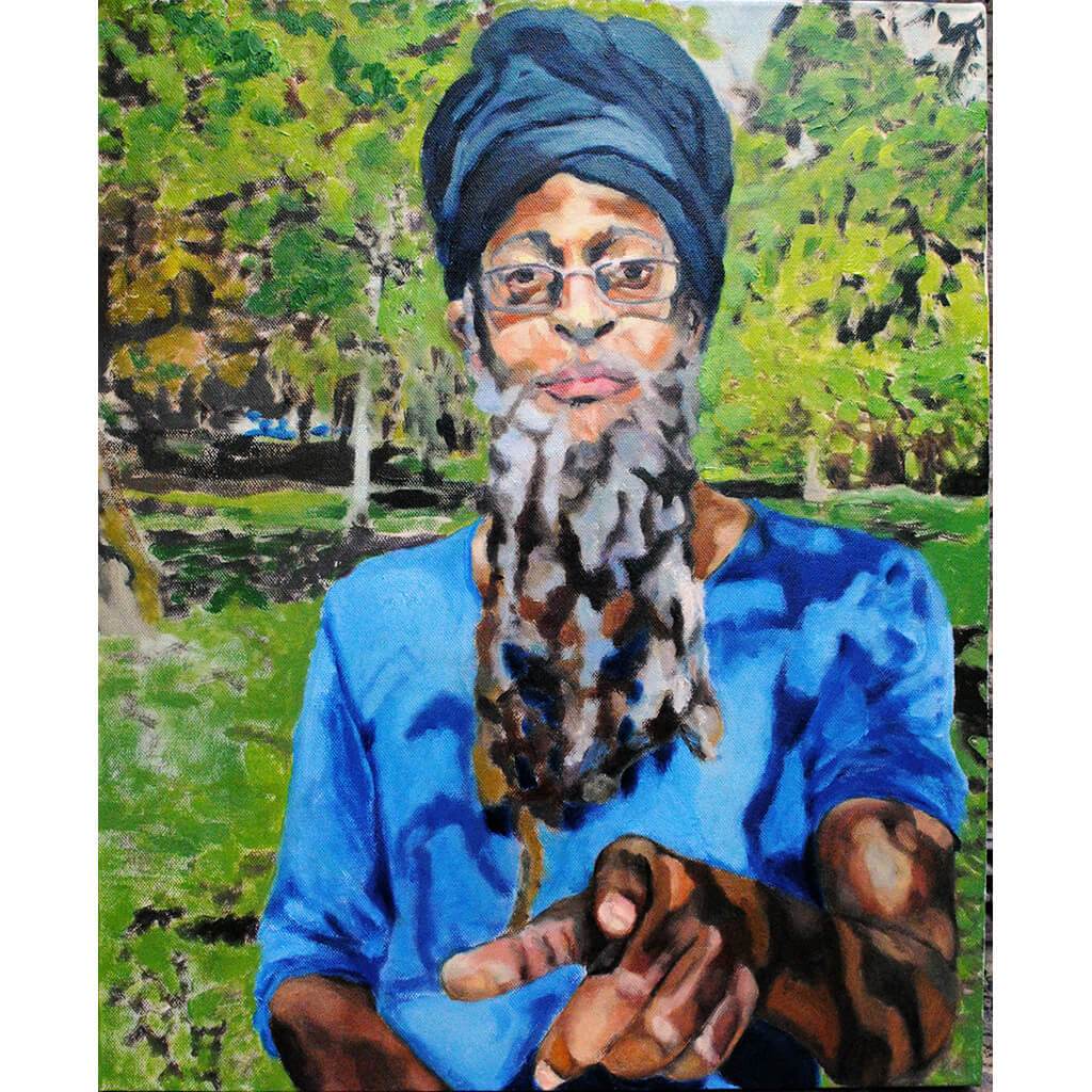 Mr Chill oil on canvas artwork by Stella Tooth