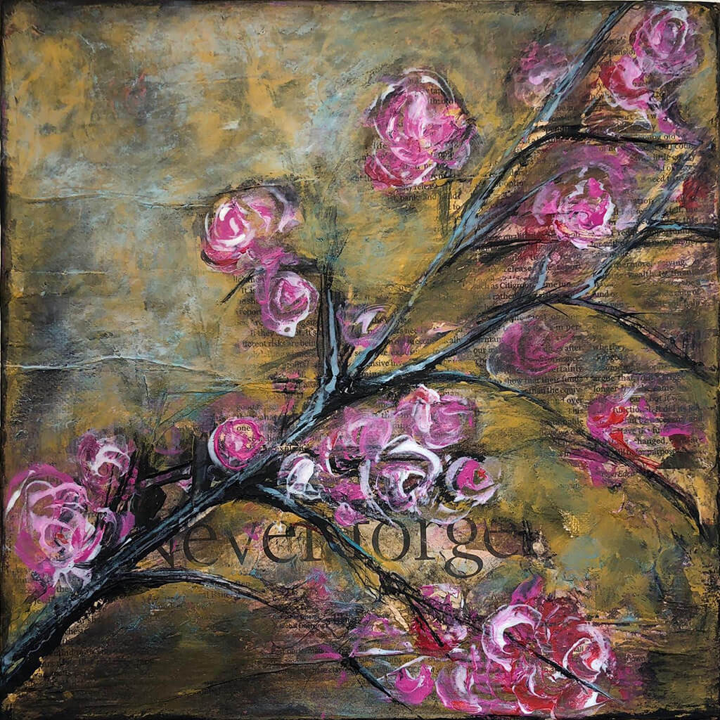 Never Forget by Sarita Keeler Mixed Media Acrylic