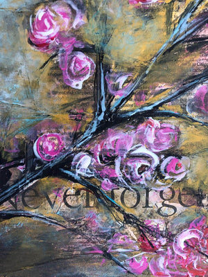 Never Forget by Sarita Keeler Mixed Media Acrylic Detail