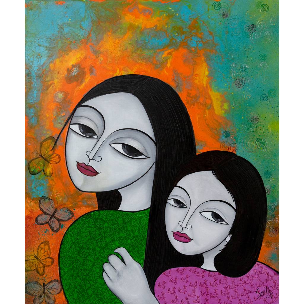 3 large Greetings Cards of The New Mother by Smita Sonthalia