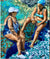 Back and forth in Ischia by Stella Tooth Oil Painting Display