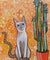 The Cat With The Rainbow Tail by Wilf Frost Artist Oil on Canvas Preview