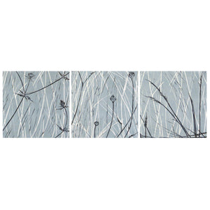 Linocut Triptych in Parma Gray by Sarah Knight