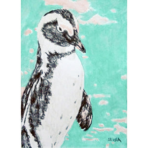 Percy Penguin original drawing by Stella Tooth