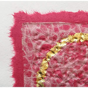Pink Bliss by Gill Hickman Embossed Collage