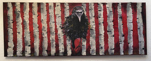 Raven in the Woods by Sarita Keeler Mixed Media Acrylic