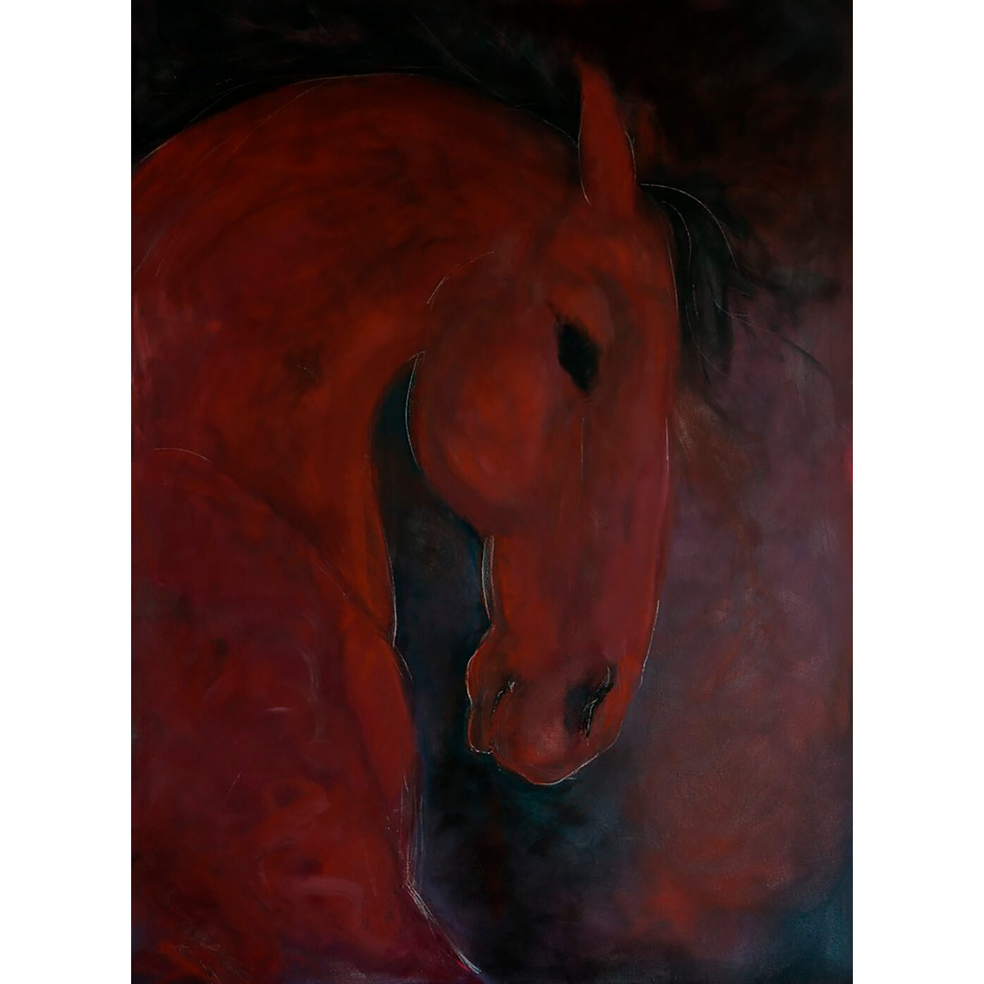 Red Horse by Sarita Keeler Acrylic