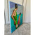 Reflections oil painting on canvas of people swimming in aqua blue by London based portrait artist Stella Tooth Side