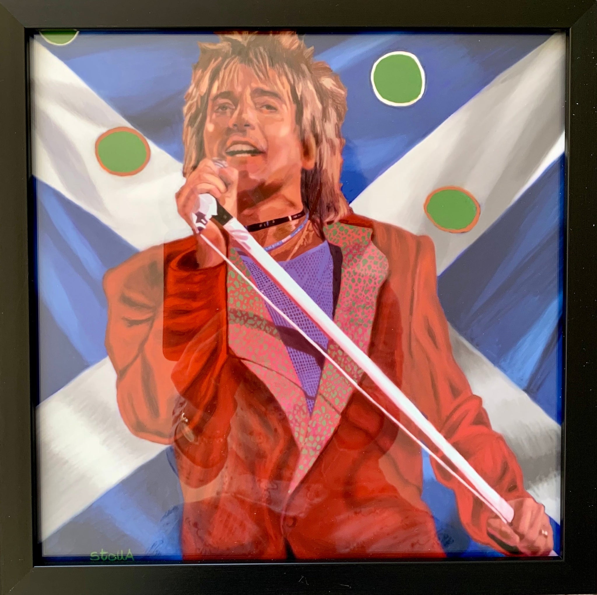 Rod Stuart Portraits Rod Stewart digital portrait by Stella Tooth - Skylark Galleries